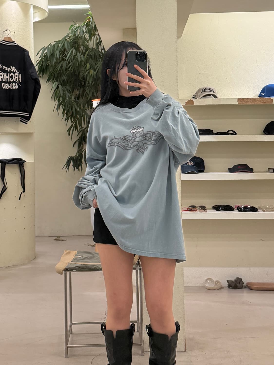 할리 데이비슨 캘리포니아 플레임 기어 롱슬리브 U268 상품이미지1