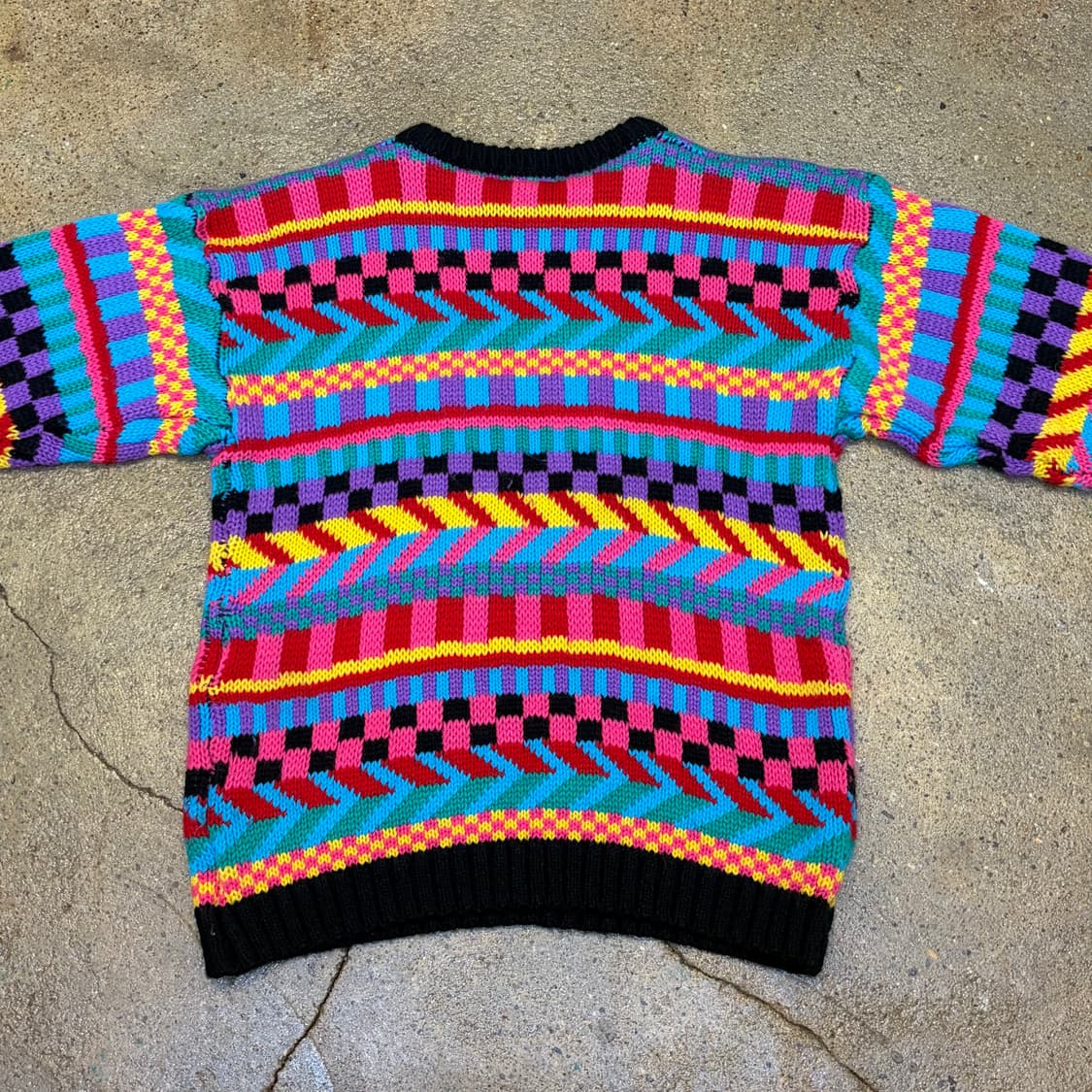 90s USA 빈티지 패턴 니트 상품이미지7