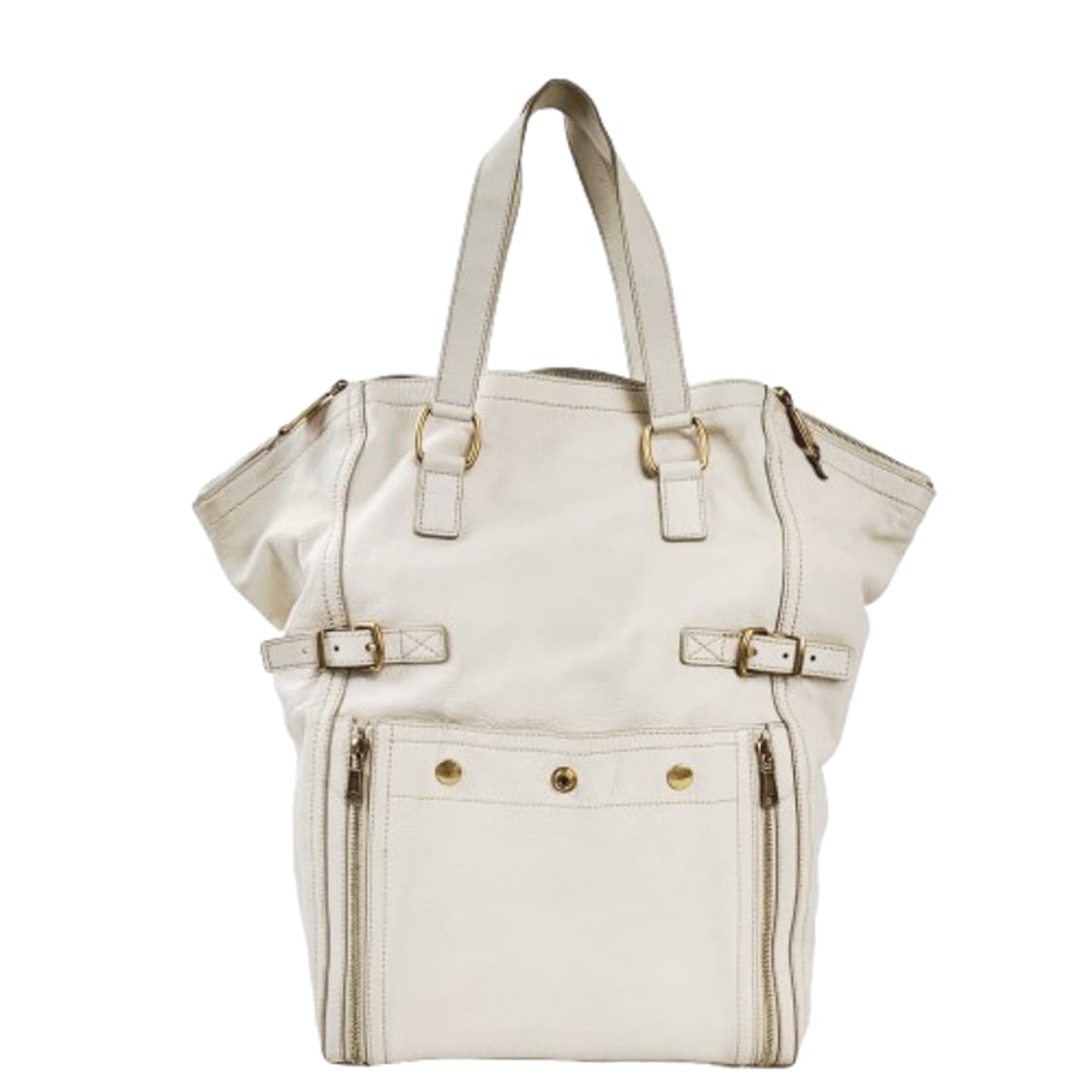 정품 생로랑(입생로랑) 아이보리 가죽 다운타운 백 상품이미지1