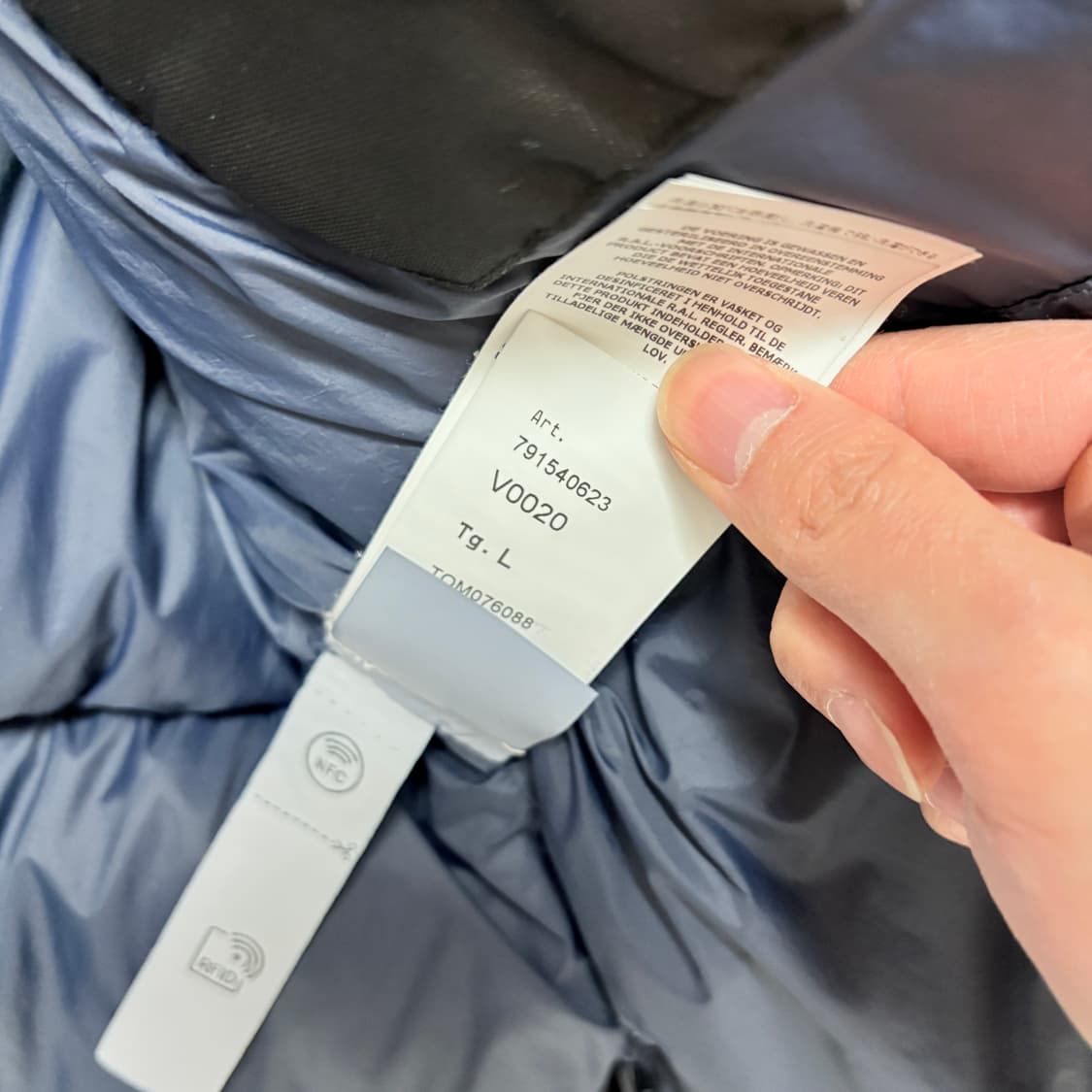 스톤아일랜드 크링클랩스 나일론 다운 패딩 네이비 L 상품이미지7