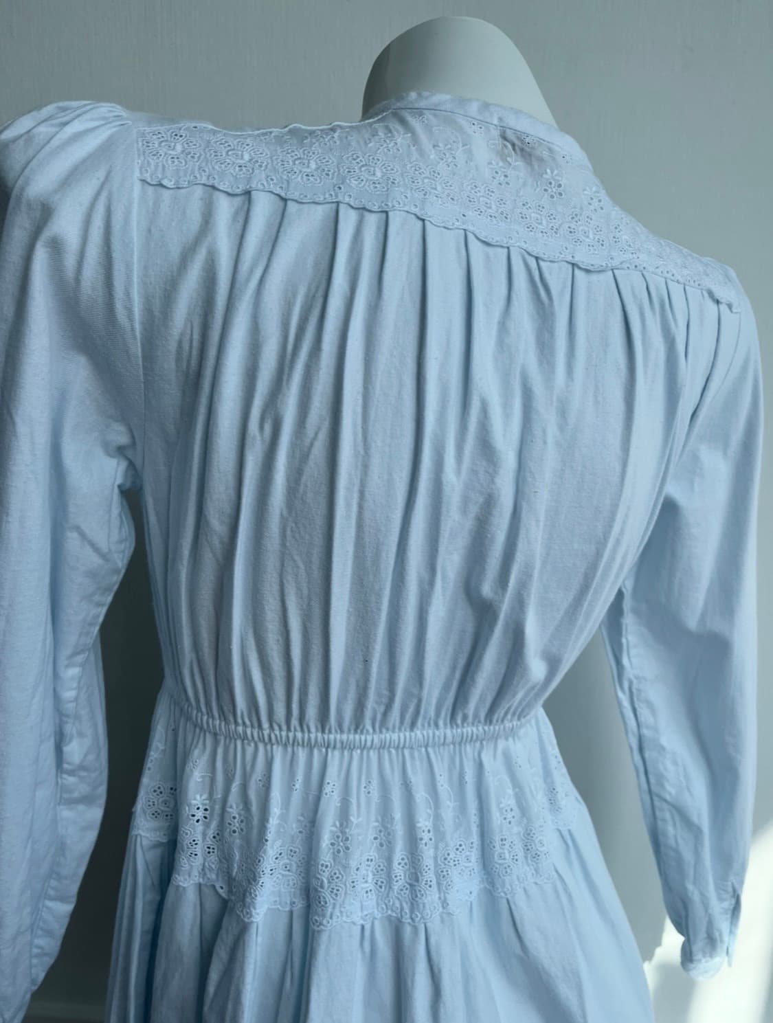 CRESSENT 코티지코어 화이트 레이스 리본 롱 원피스 상품이미지5