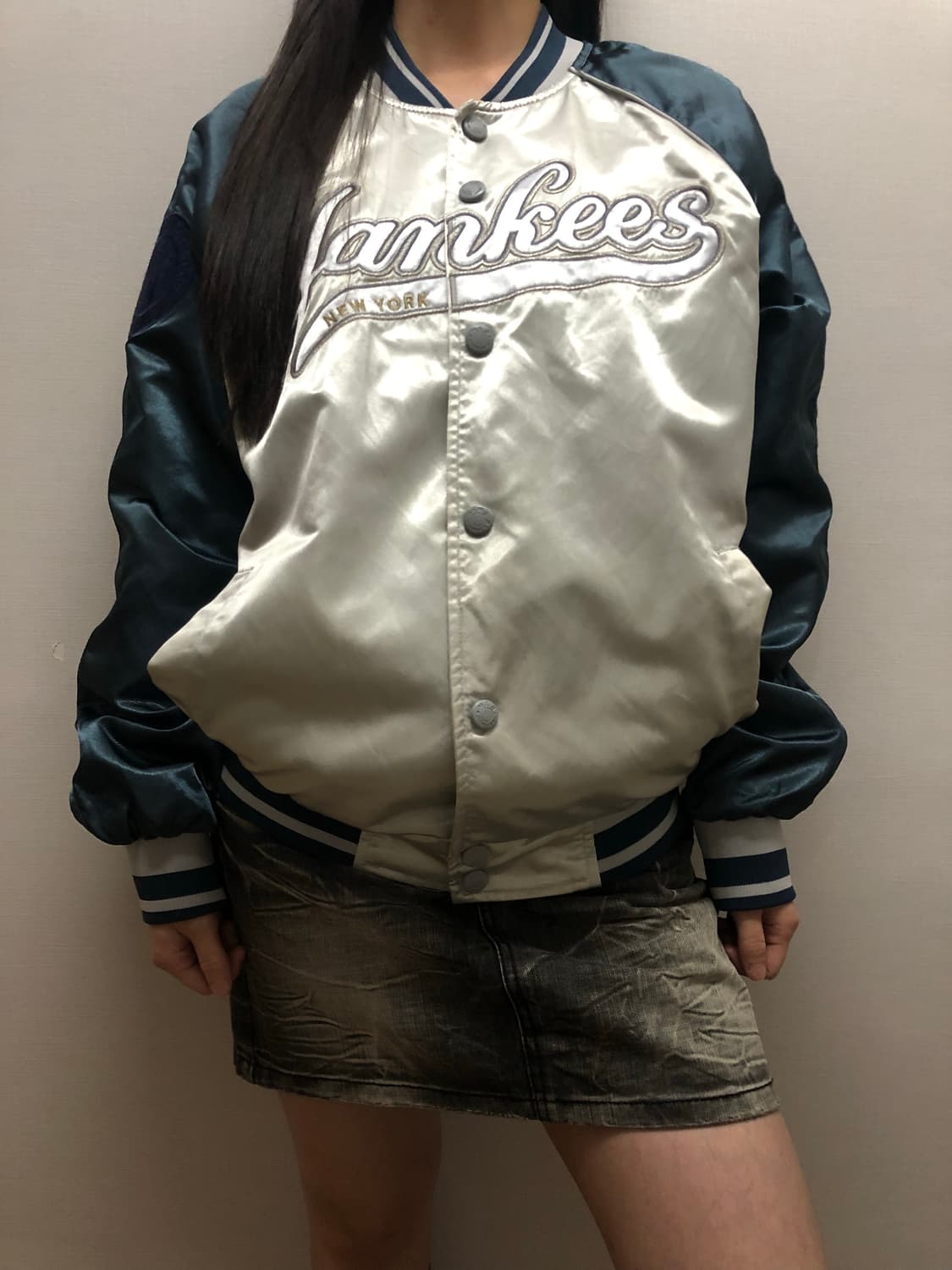 빈티지 mlb 실버 스타디움 자켓 상품이미지9