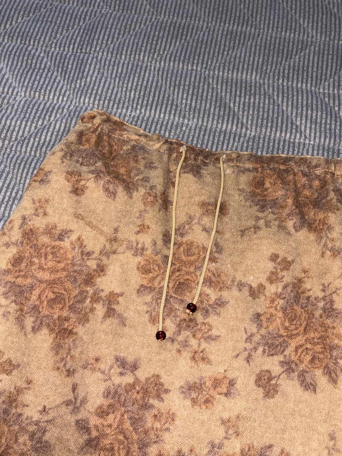 브라운 플라워 스커트 상품이미지6