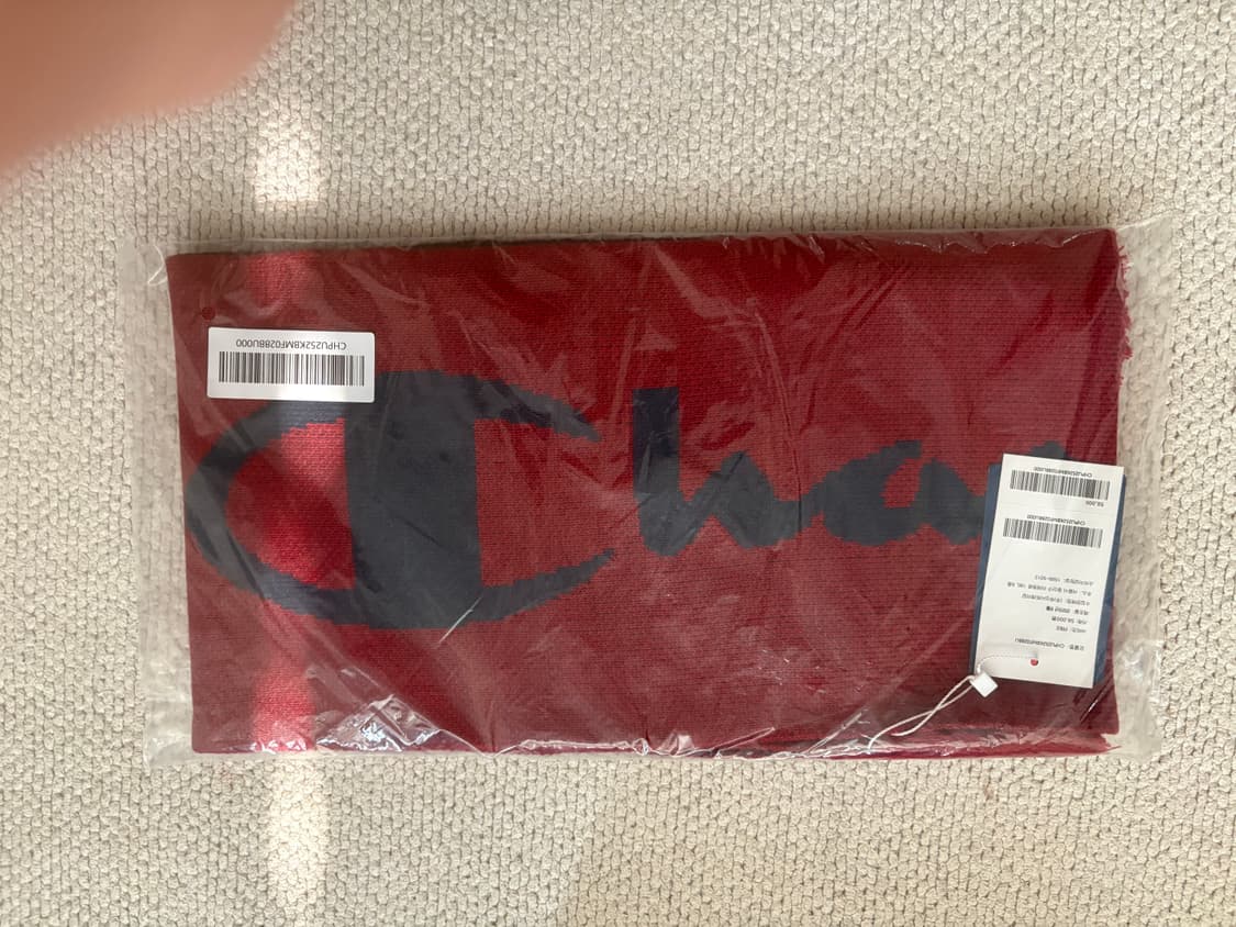 챔피온 빅 로고 니트 머플러 Burgundy 상품이미지2