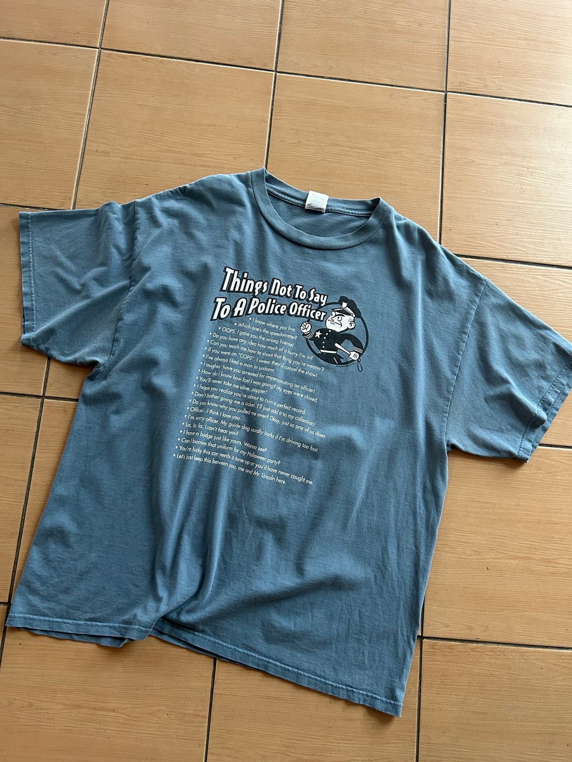 00‘s Police officer funny Tee 상품이미지2