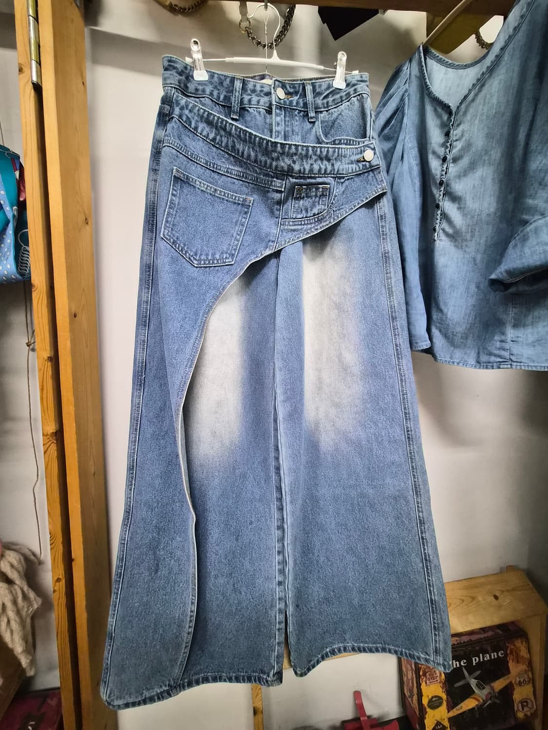 fever jeans 유니크 와이드 롱데님 상품이미지2