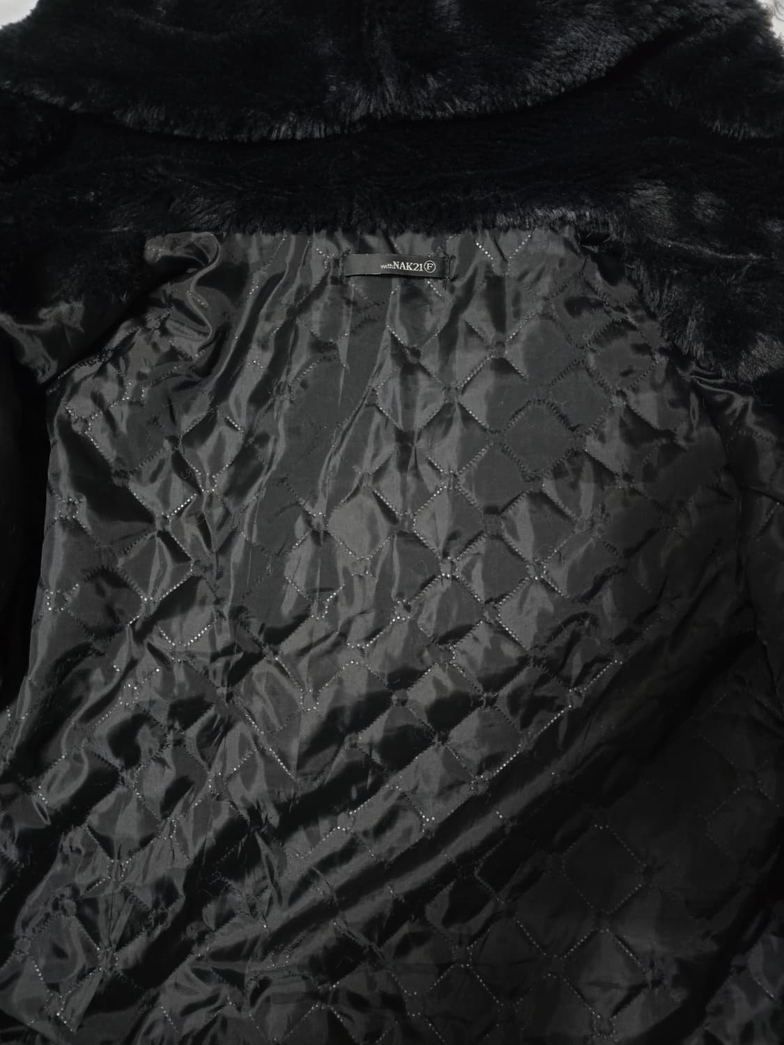 블랙 에코퍼 후드 자켓 Free 상품이미지3