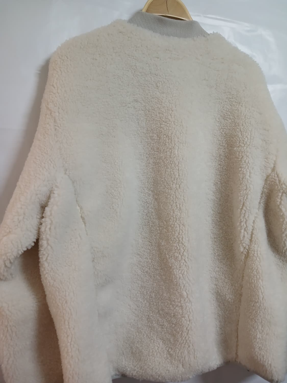 (XL,105)아이더 여성 노카라 플리스 뽀글이 크림 상품이미지5