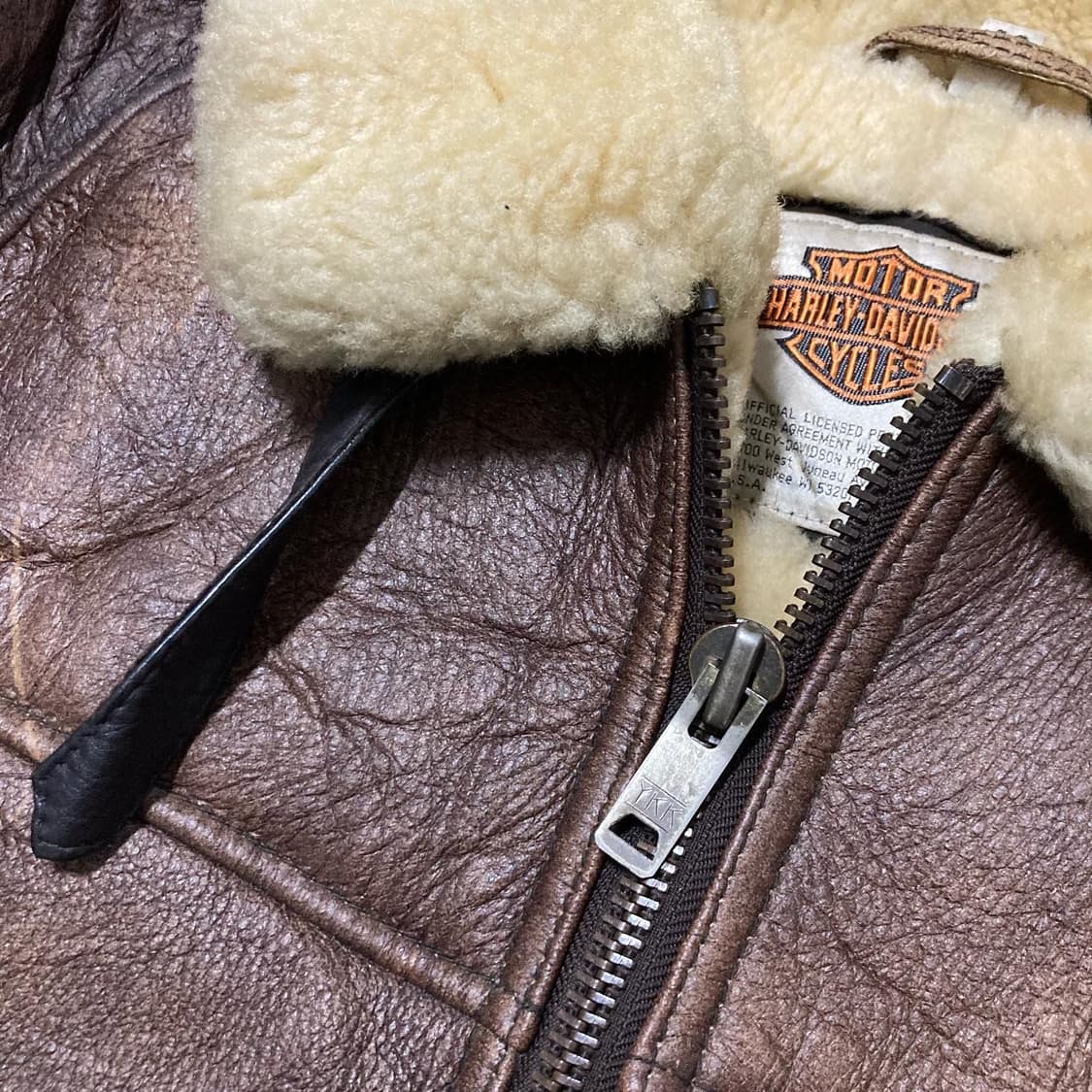 HARLEY DAVIDSON 할리데이비슨 통가죽 무스탕 상품이미지4