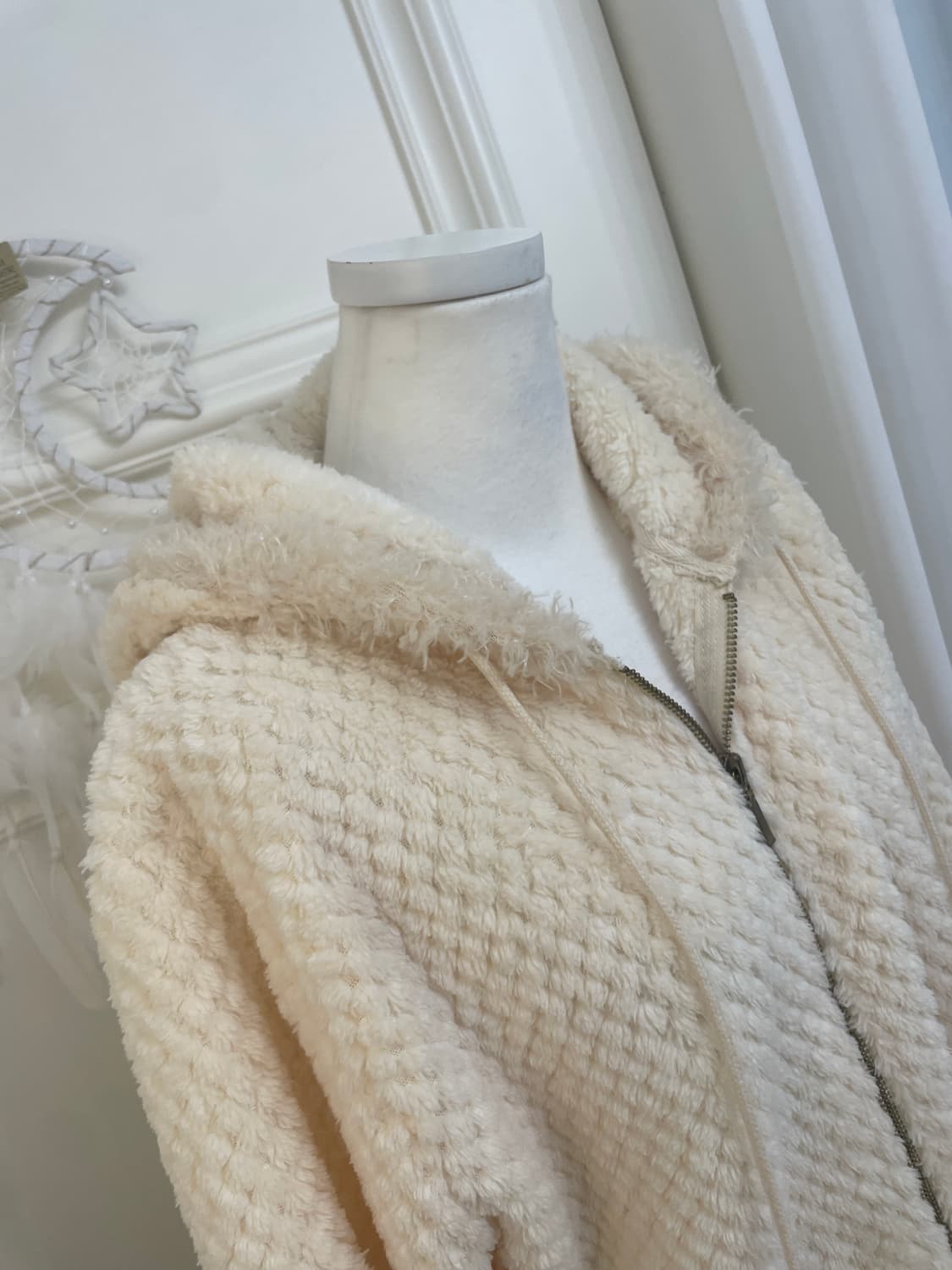 ivory lovely over fur hoodi-zip 상품이미지7
