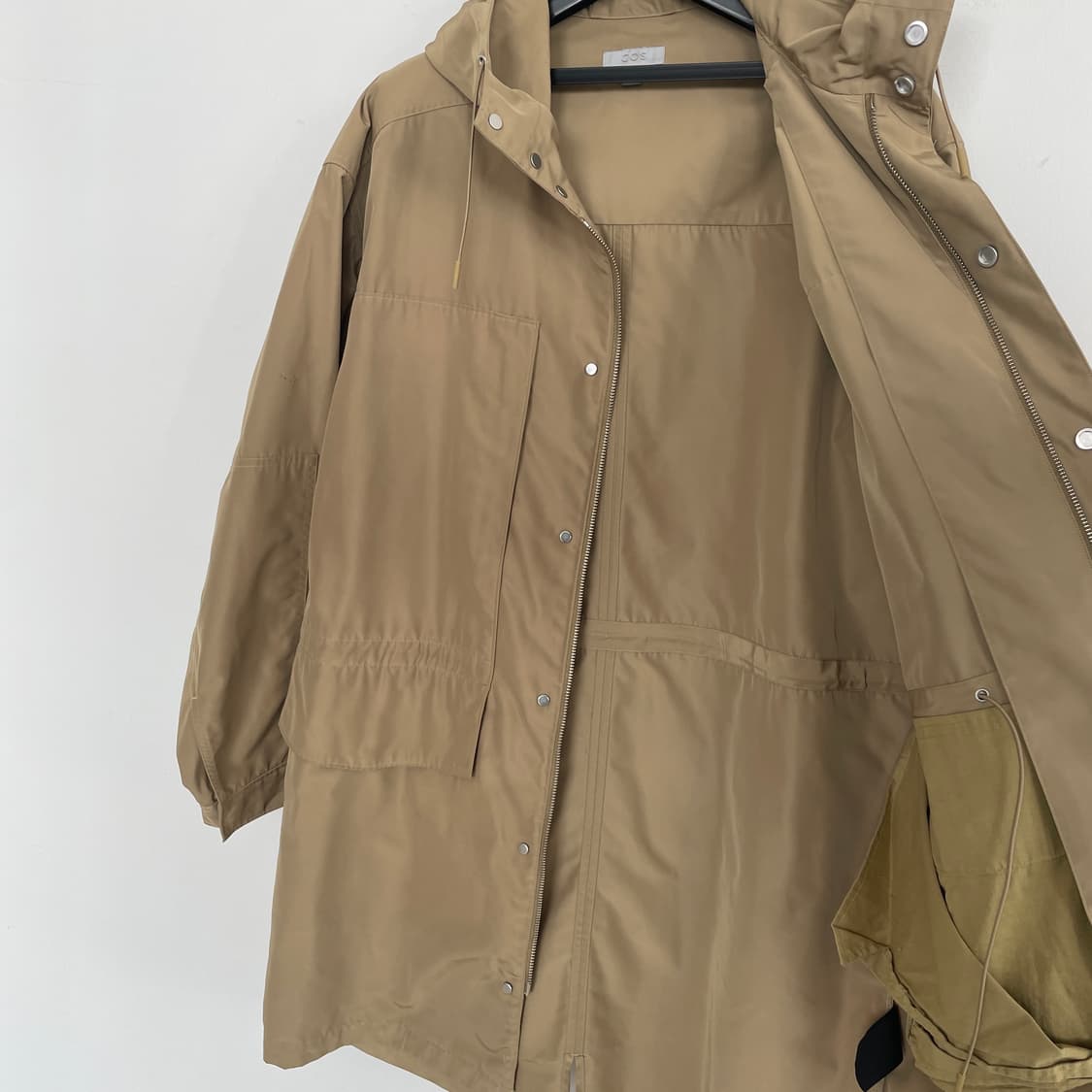 코스 녹갈색 후드 야상 점퍼 코트 상품이미지5