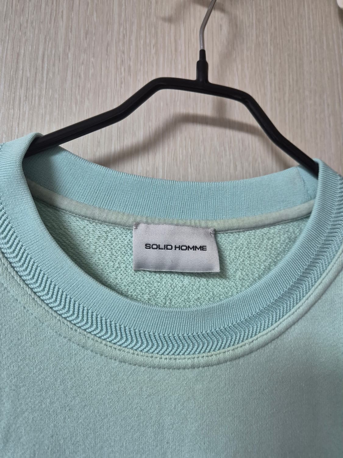 솔리드옴므 민트색 맨투맨 티셔츠 48 상품이미지3
