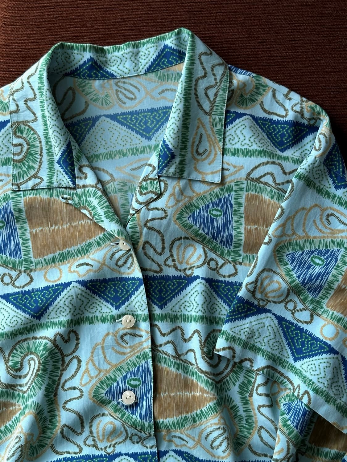 Tencel blend design patterned BIG H/S sh 상품이미지7