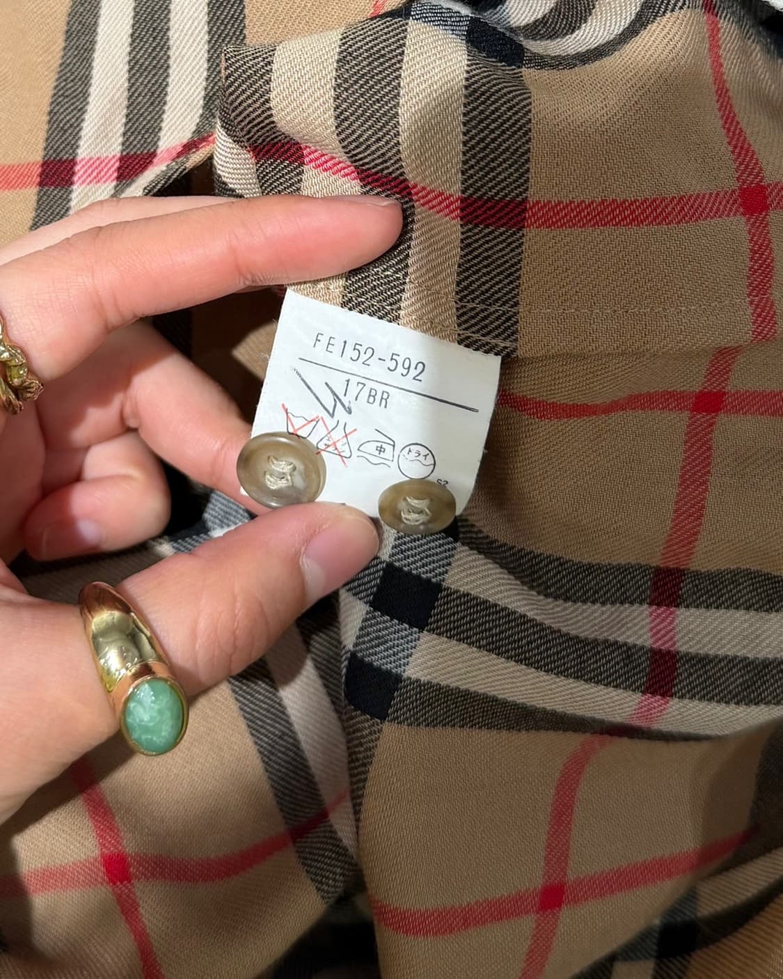 버버리 베이지 체크 코튼 셔츠 상품이미지8