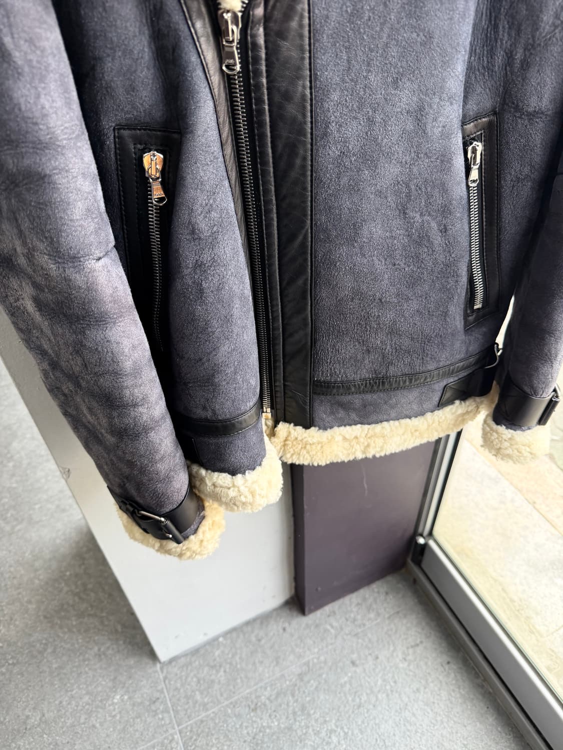 100/ 시스템옴므 리얼 무스탕 레더 자켓 상품이미지5