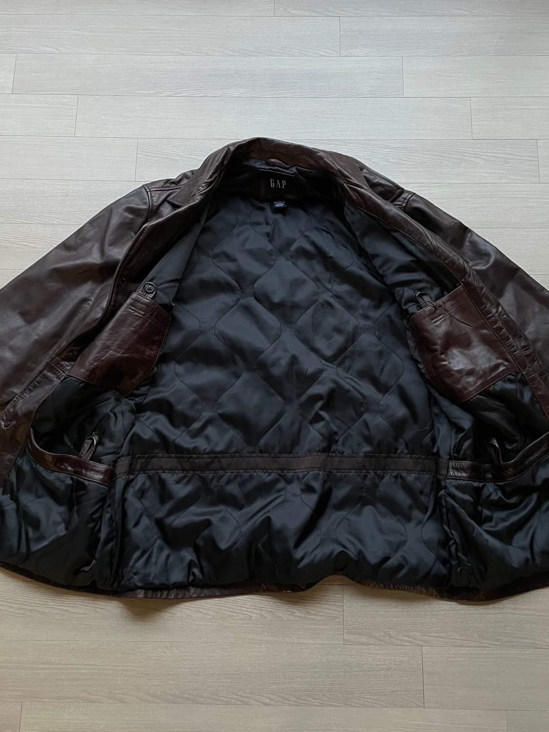 90s 올드갭 레더 카코트 브라운 gap carcoat 상품이미지6