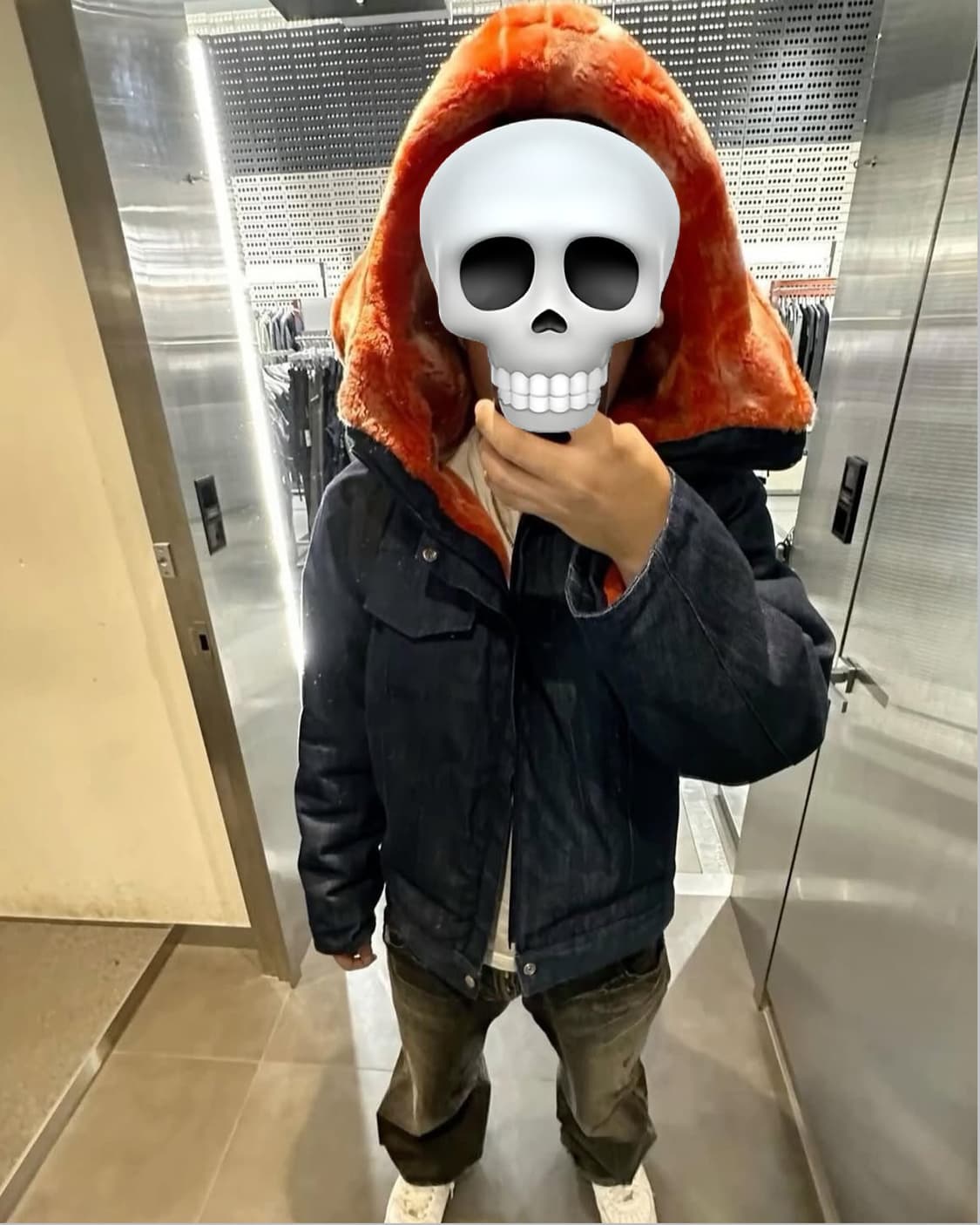 에비수 퍼 데님 자켓 상품이미지5