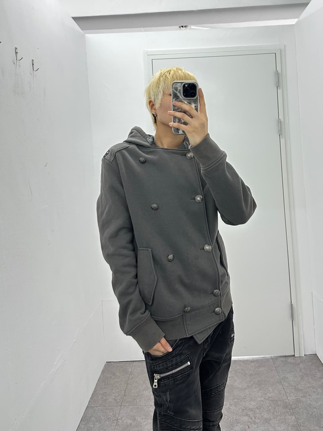 Vintage double buttoned hood jacket 상품이미지2