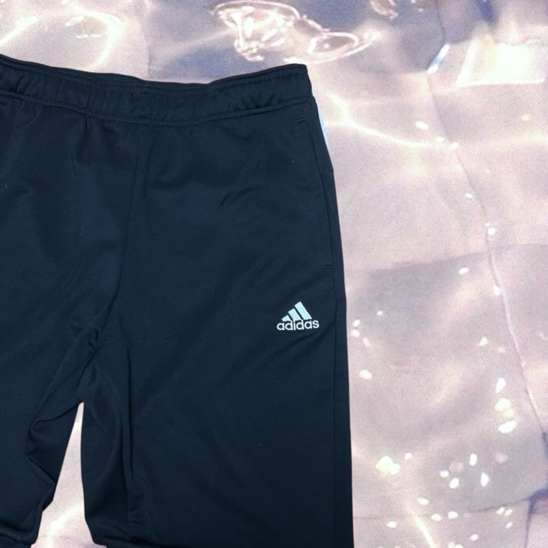 아디다스 검흰 블랙 화이트 삼선 와이드 트랙 팬츠 XL 상품이미지4