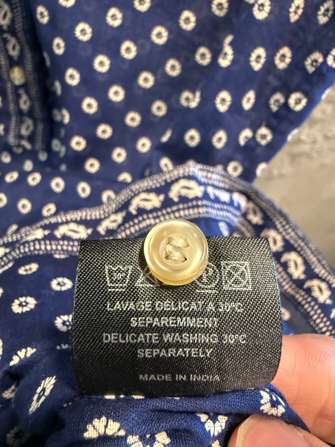 36 이자벨마랑 ISABEL MARANT 에스닉 패턴 셔츠 원피스 네이비 상품이미지9
