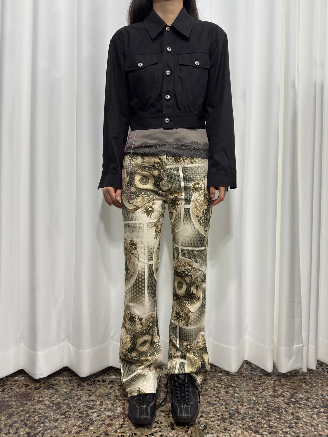 benetton entic printjng pants 상품이미지5