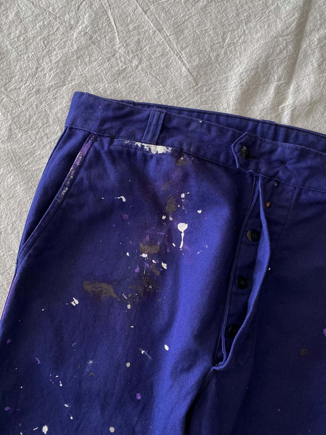 빈티지 오리지널 페인팅 프렌치 워크팬츠 005 상품이미지3