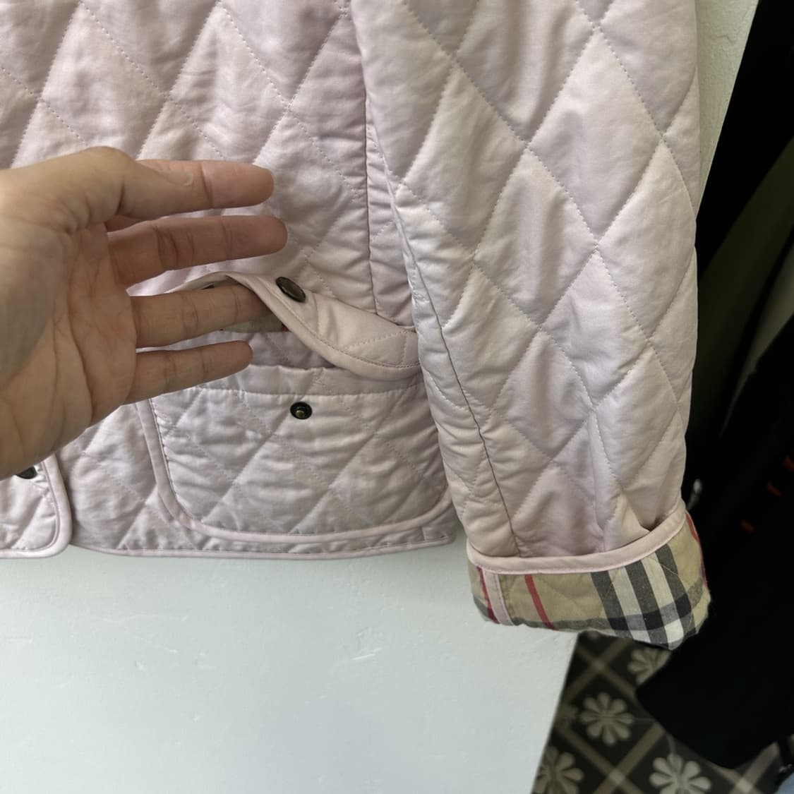 15330 - 버버리 핑크 퀄팅 자켓 상품이미지3