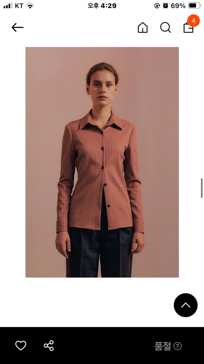 마조네 스트라이프 셔츠 M 상품이미지9