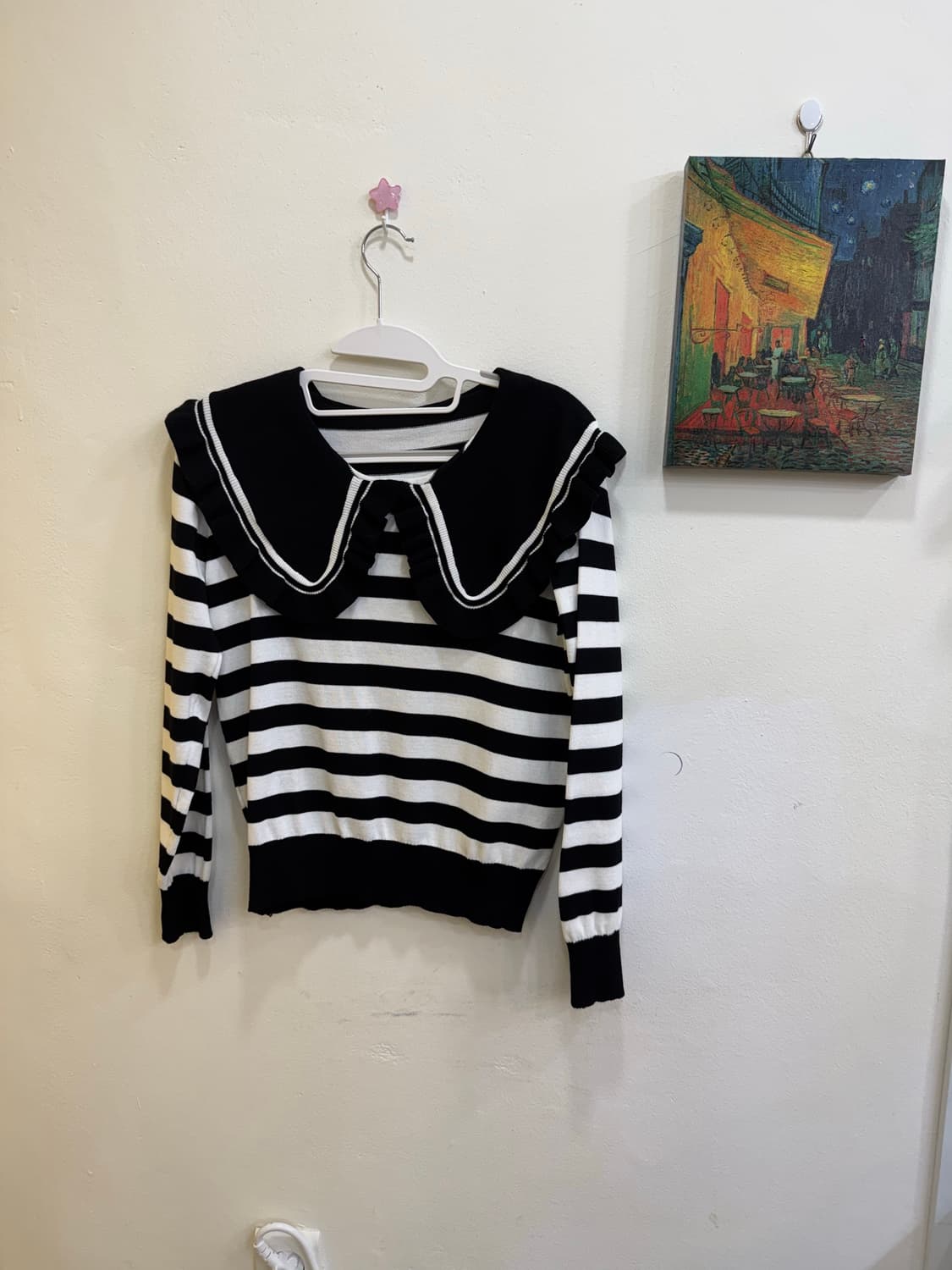 vtg 세일러카라 스트라이프 단가라 니트 상품이미지2