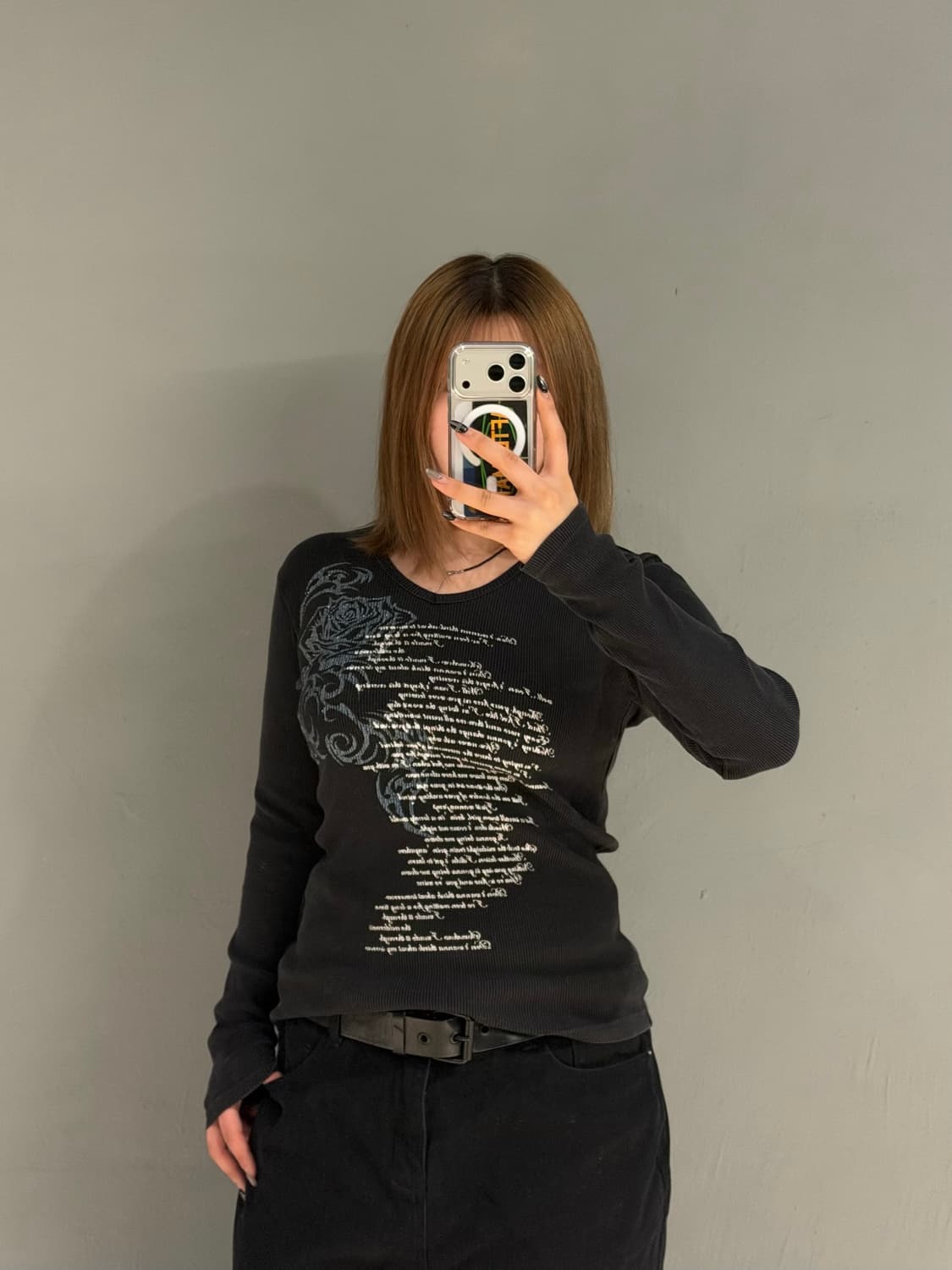 punk lettering detail long sleeve 상품이미지2