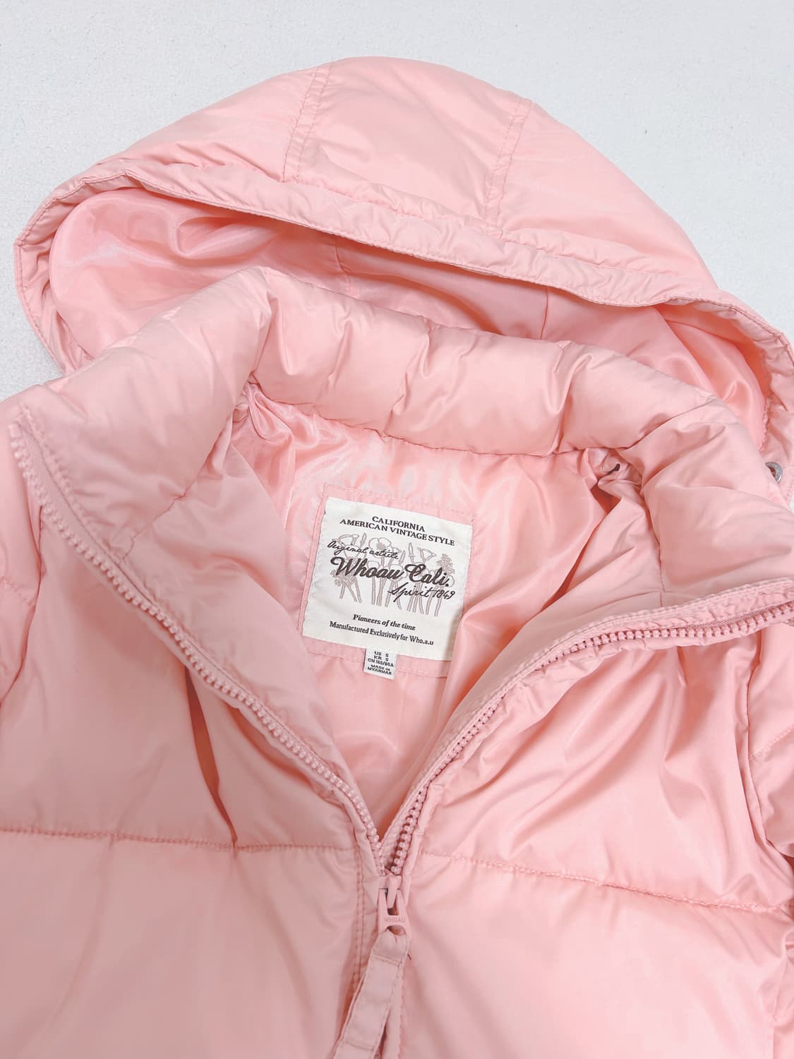 히메갸루 라떼갸루 핑크 딸기우유 숏패딩 후아유 상품이미지2