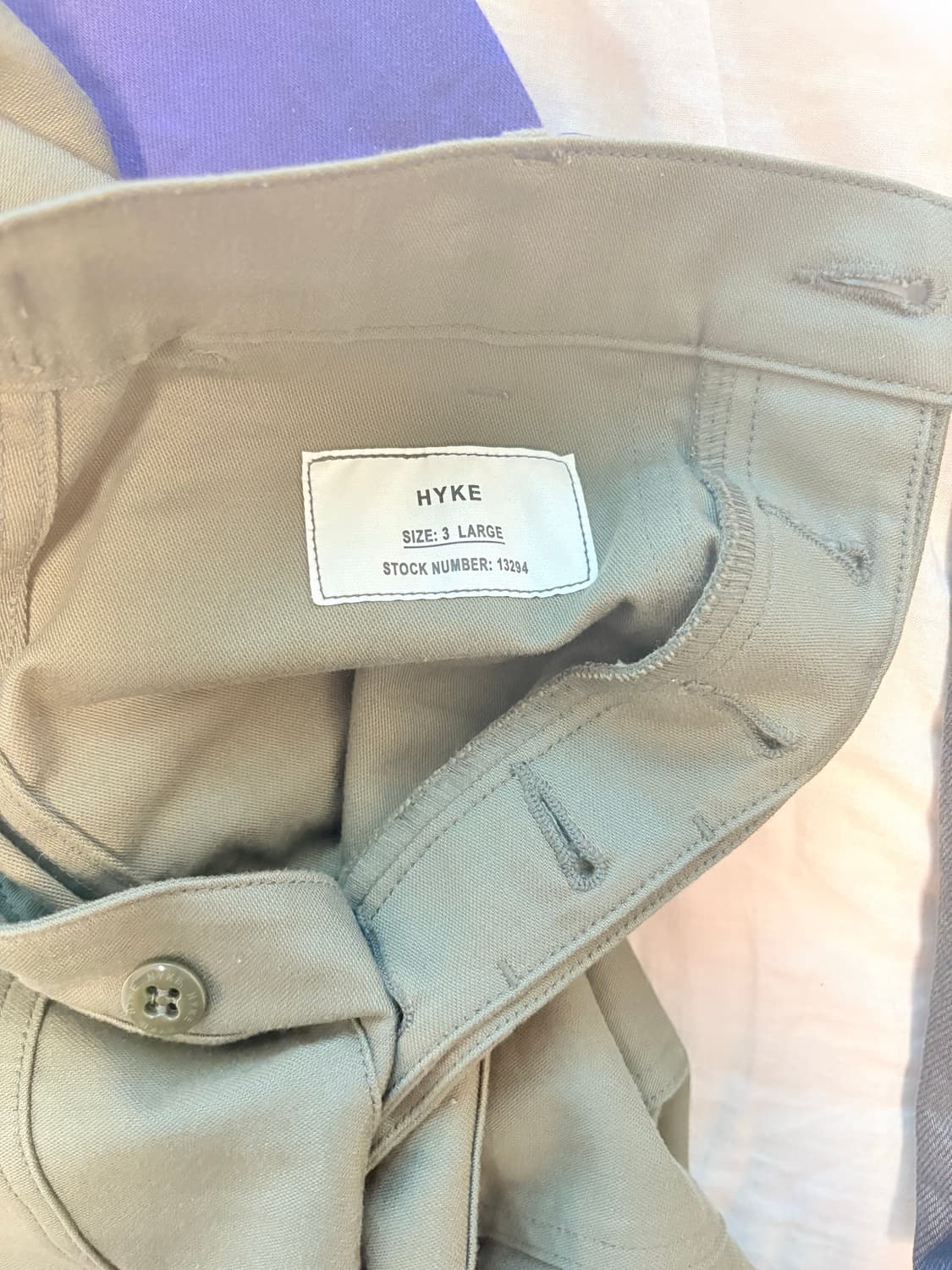 HYKE Baker Pants 카키 3 상품이미지8