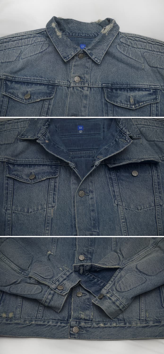 이지 갭 발렌시아가 패디드 데님 자켓 USA 메이드 (L / 105+) 상품이미지9