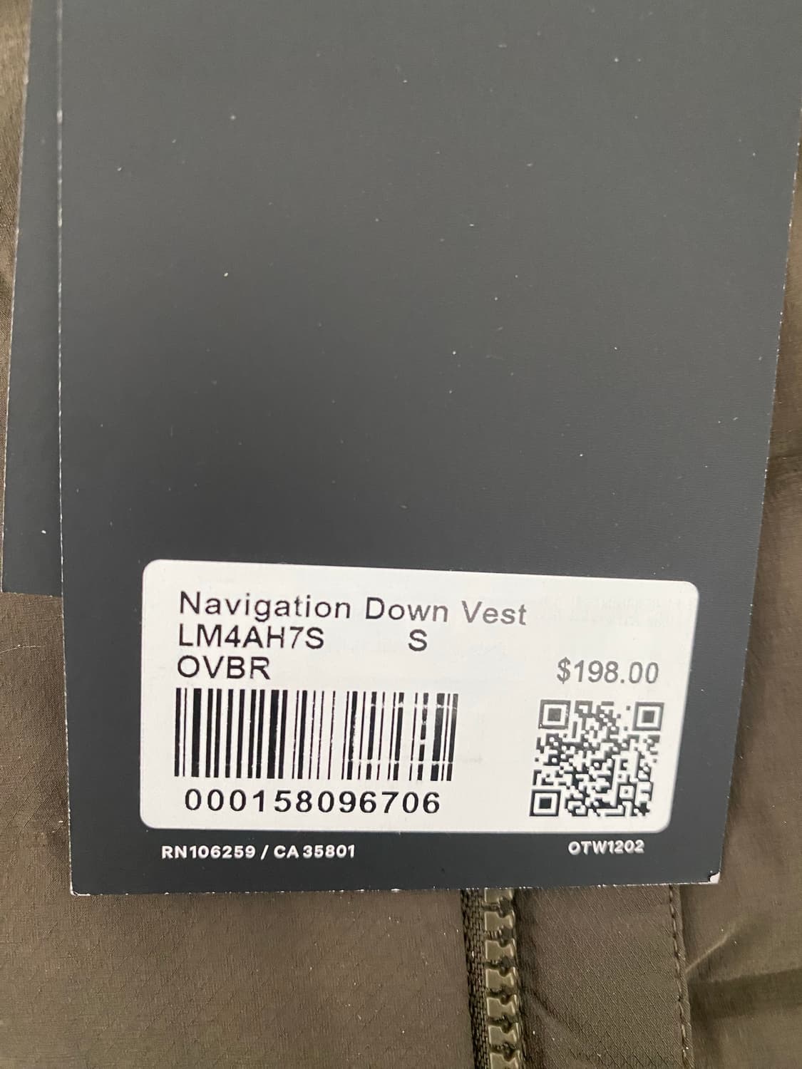 룰루레몬 네비게이션 다운 베스트 다크 올리브 S 상품이미지7