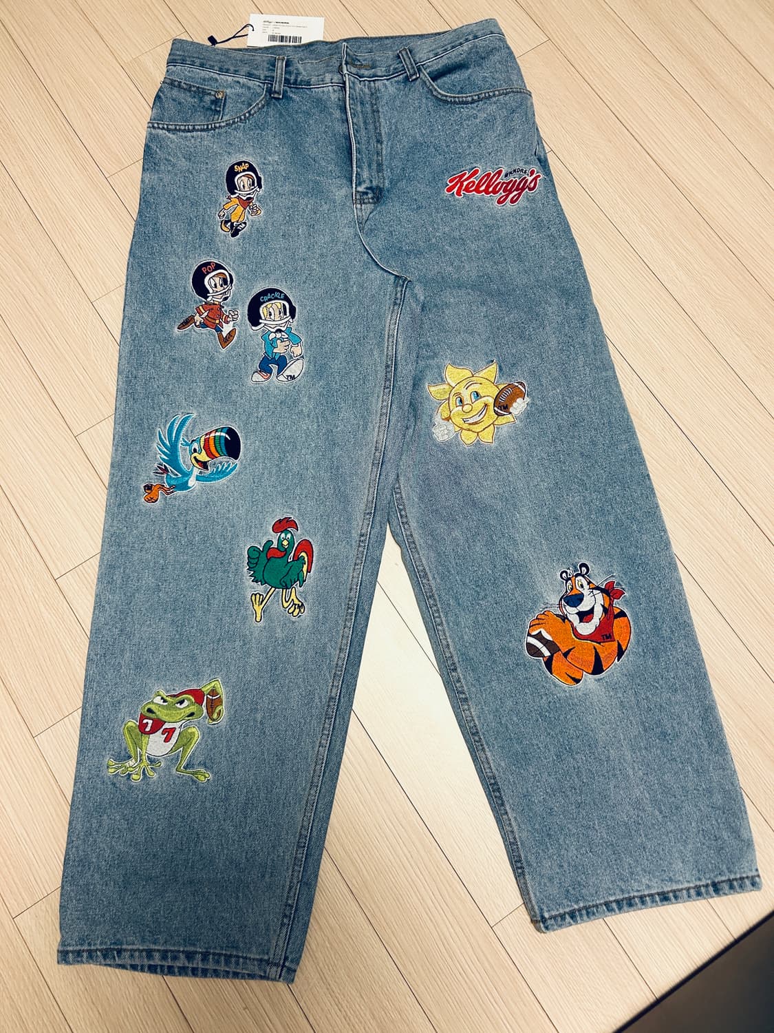 위캔더스 x 켈로그 H.O.F 데님 팬츠 라이트 데님 상품이미지1