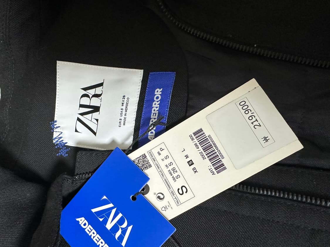 자라 x 아더에러 오버사이즈 칼라 봄버 자켓 블랙 S 상품이미지2