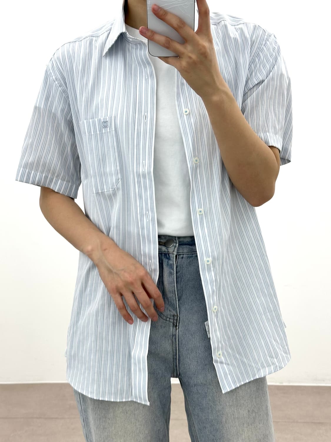 지방시 스트라이프 반팔셔츠 상품이미지1