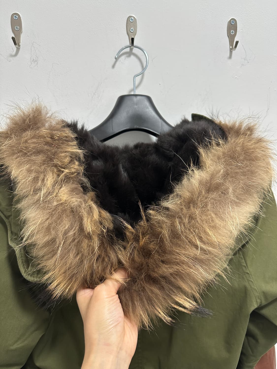 Vintage rabbit raccoon fur field jacket 상품이미지10