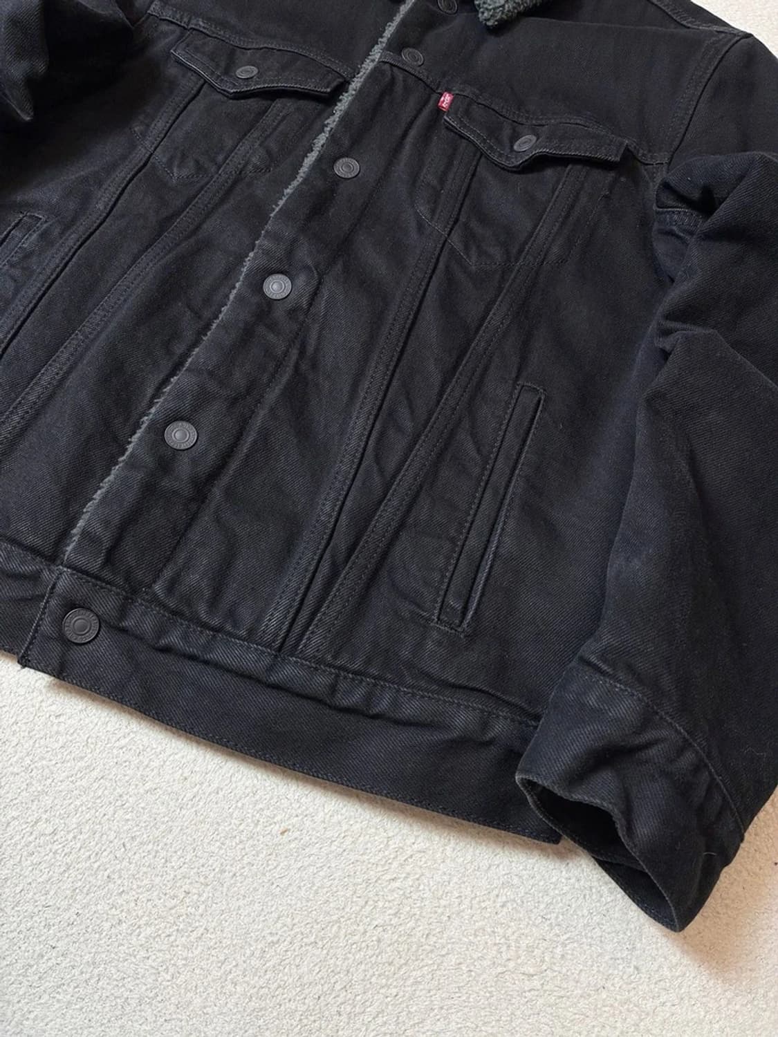 리바이스 00's 양털 워시드 데님 트러커 자켓 PN7934 상품이미지4