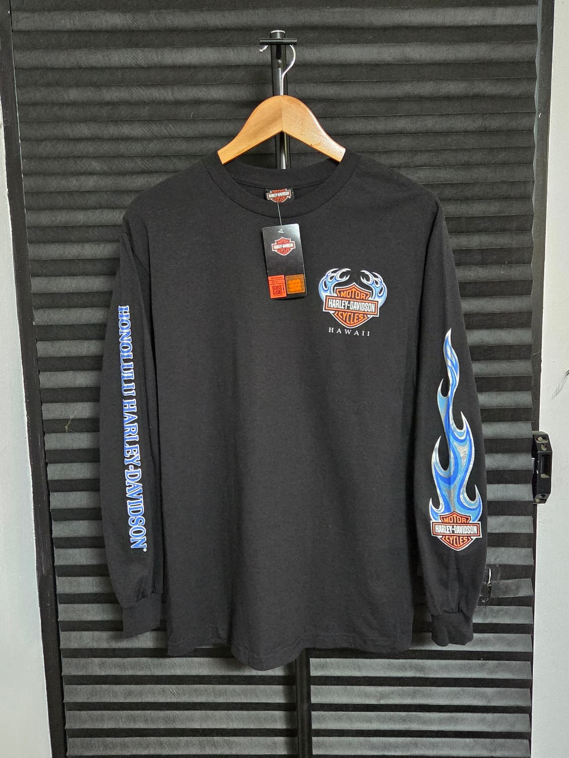 (새상품) [할리데이비슨] 호놀룰루 하와이 블루플레임 셔츠 | 00139 상품이미지1