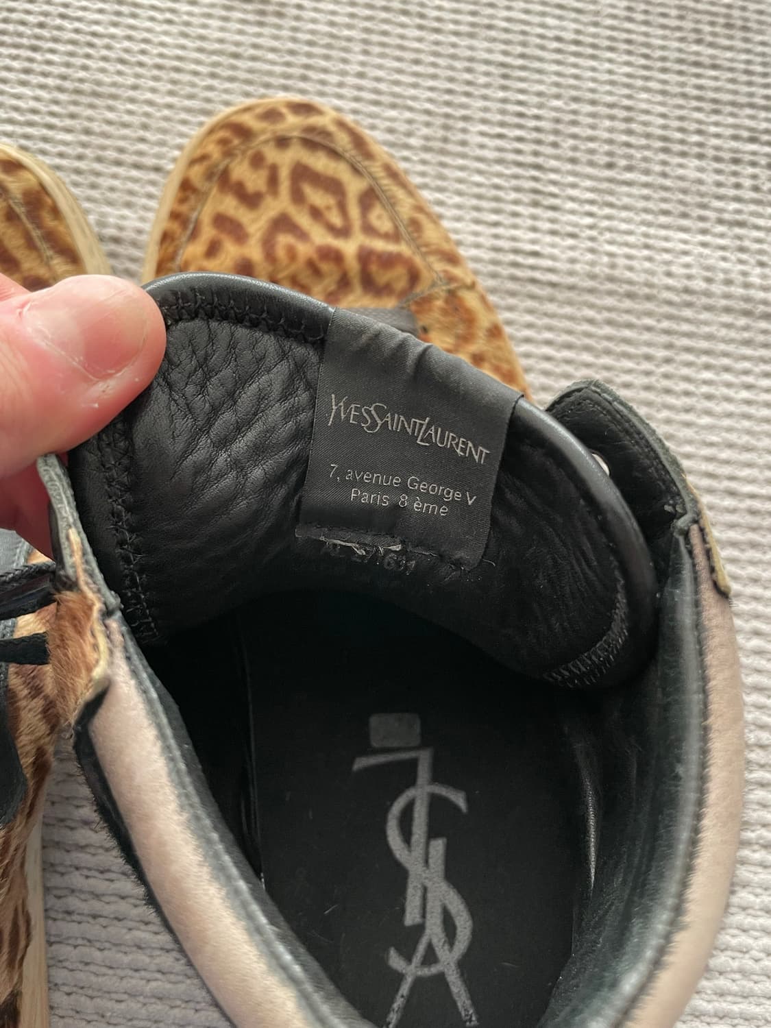 생로랑 레오파드 송치 스니커즈 상품이미지3