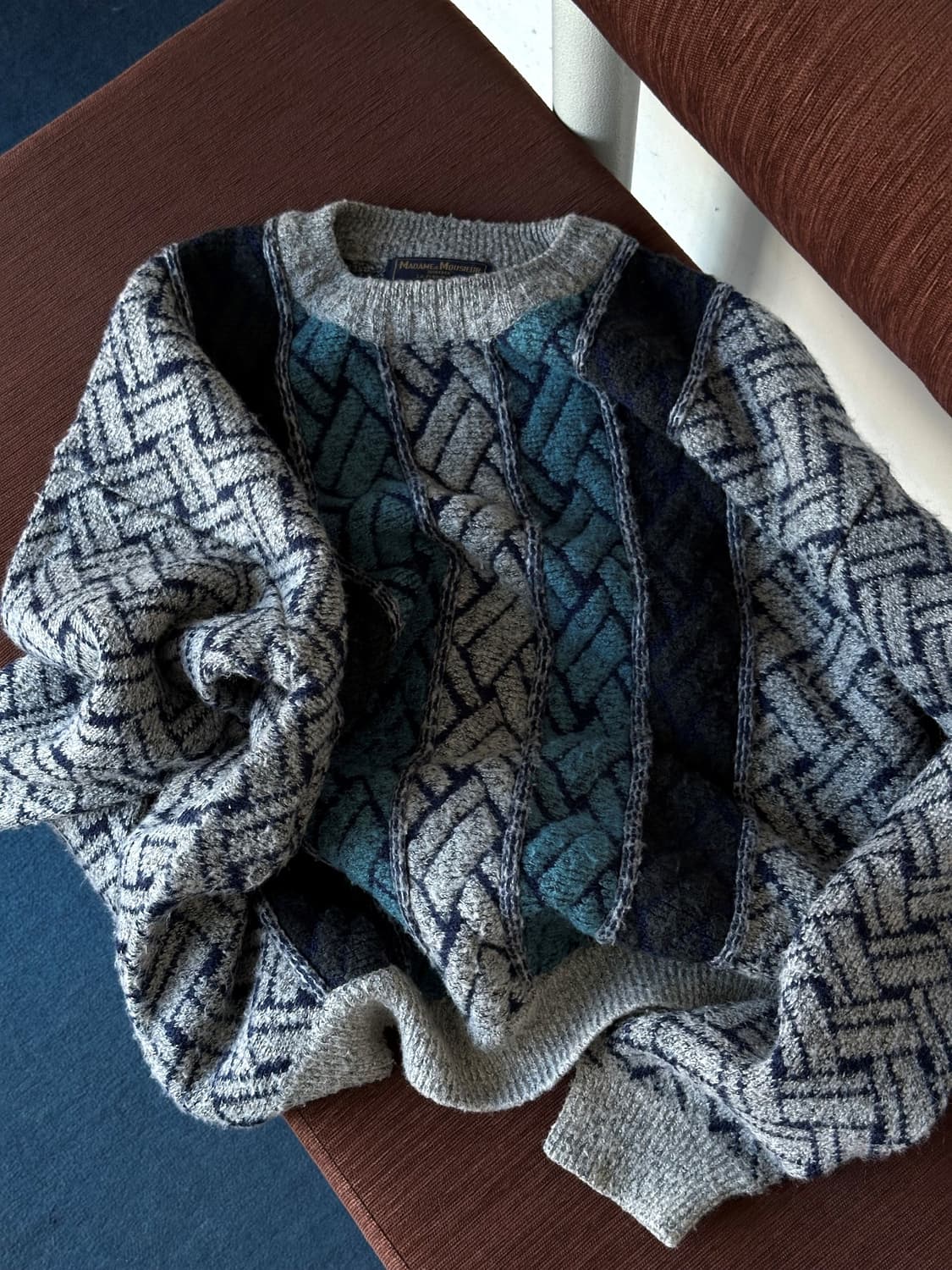 Dry fabric design pattern knit P/O 상품이미지1