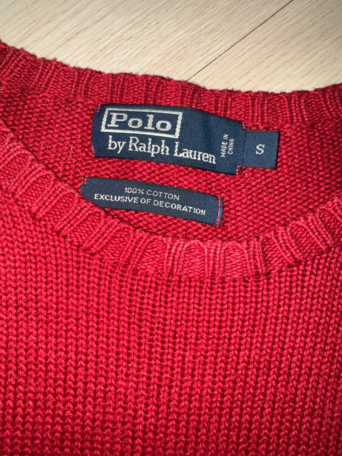 폴로 랄프로로렌 빨간 니트 상품이미지3