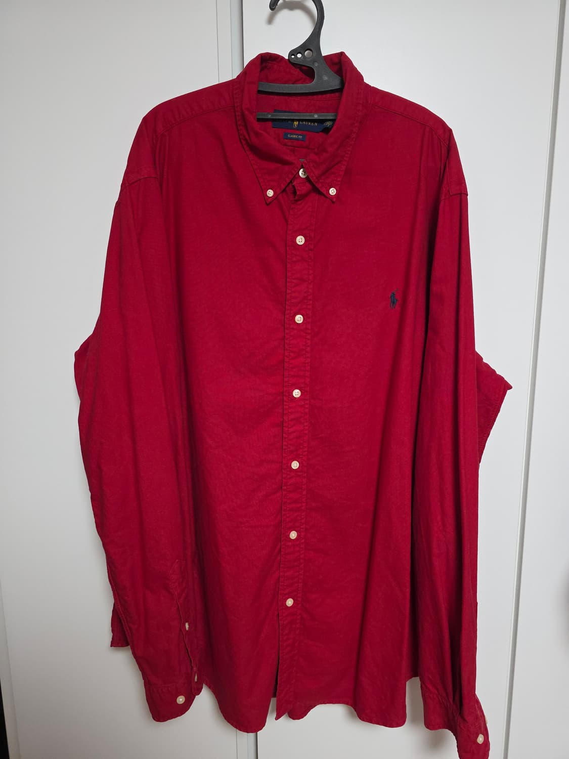 폴로 랄프로렌 옥스포드 남방 XXL 레드 상품이미지1