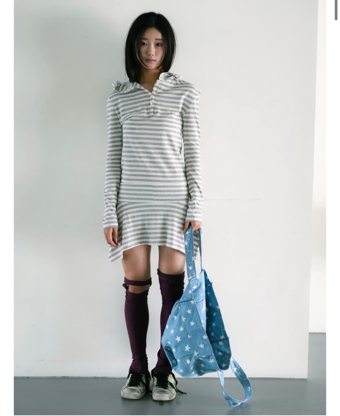 인앤양하모니 후디 드레스 스트라이프 상품이미지1