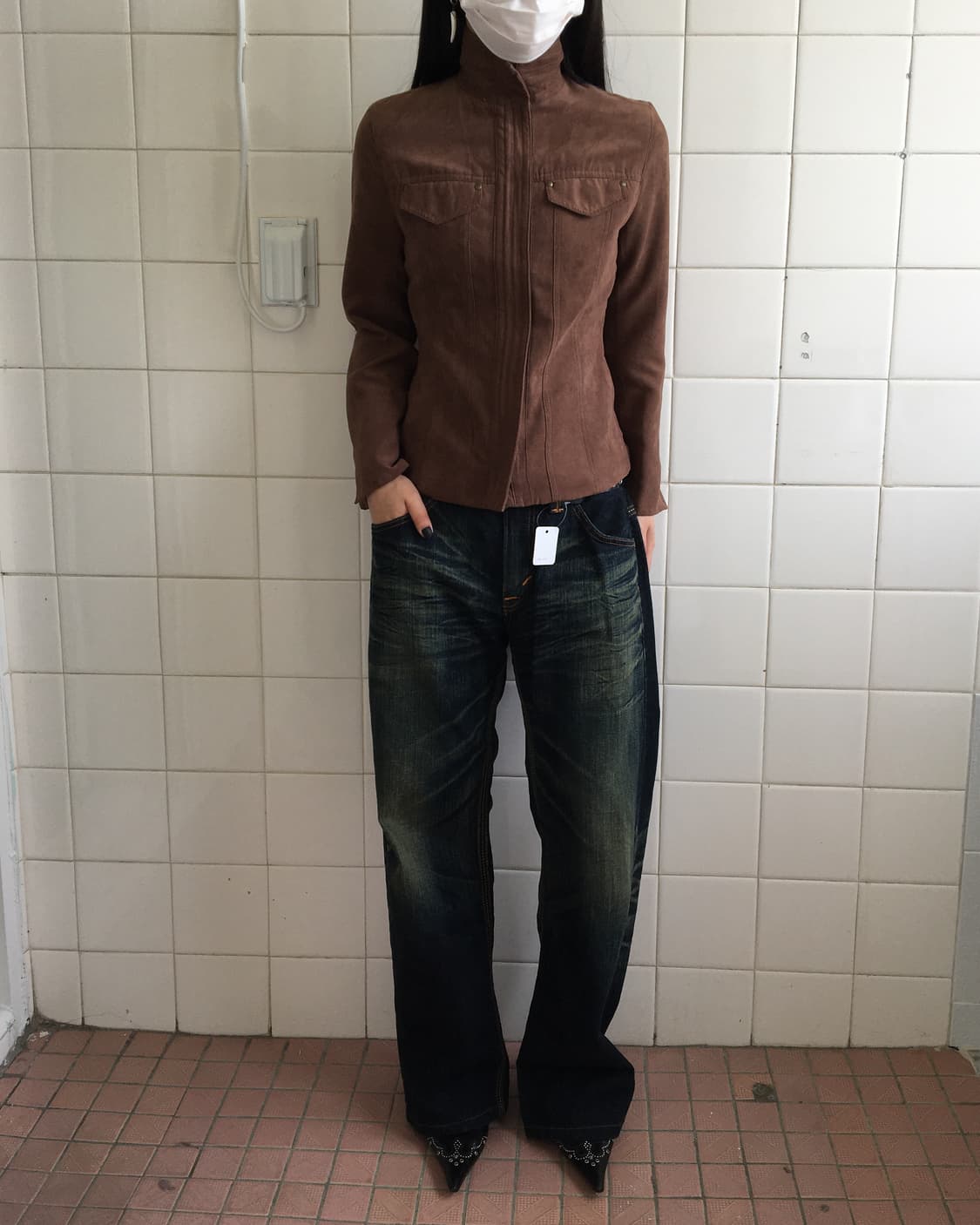 Line detail high neck jacket 상품이미지7