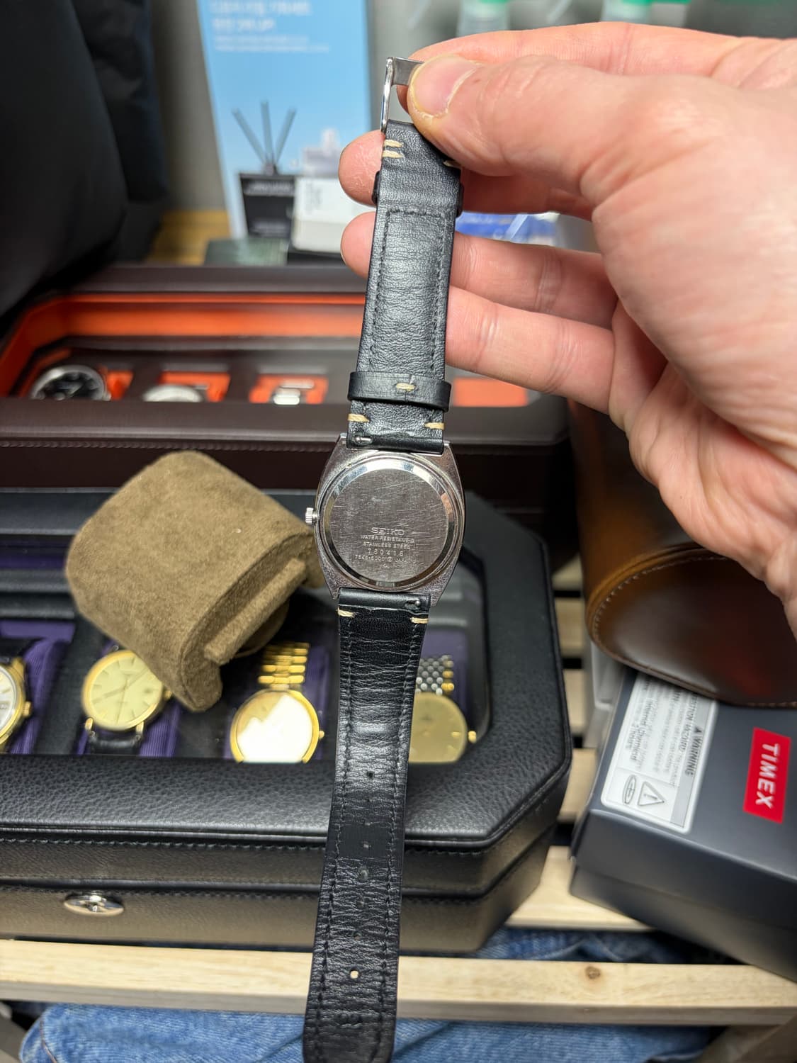 세이코 쿼츠 TYPE II 빈티지 시계 그린 상품이미지2