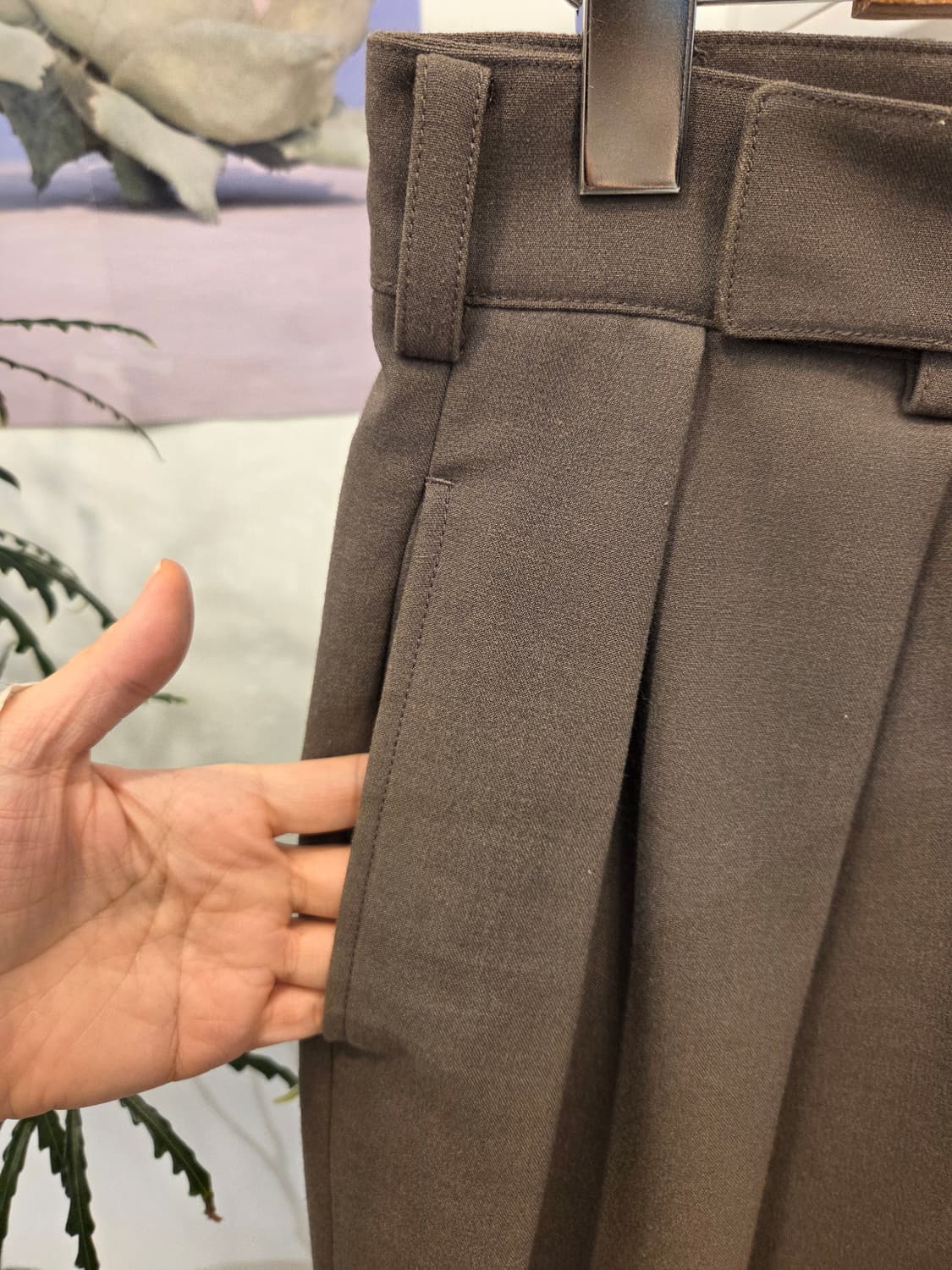 Aspivot 에스파이벗 핀턱 슬렉스 팬츠 상품이미지3