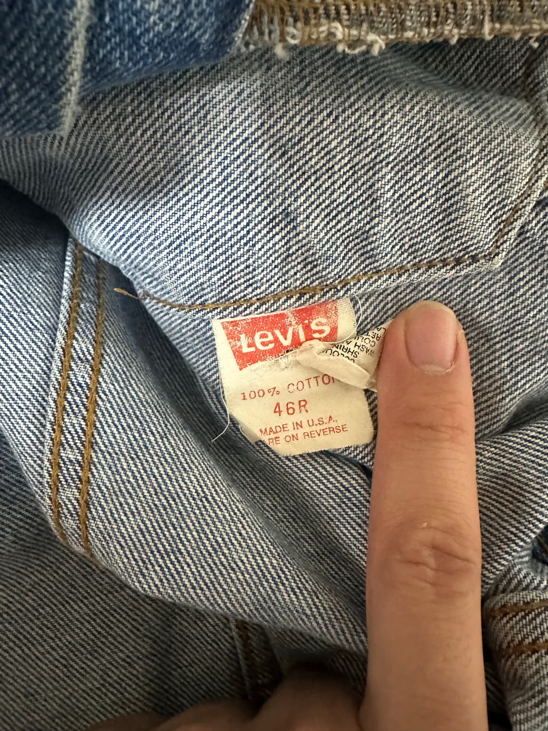 80s 리바이스 USA 70506 빈티지 데님자켓 46R 상품이미지3