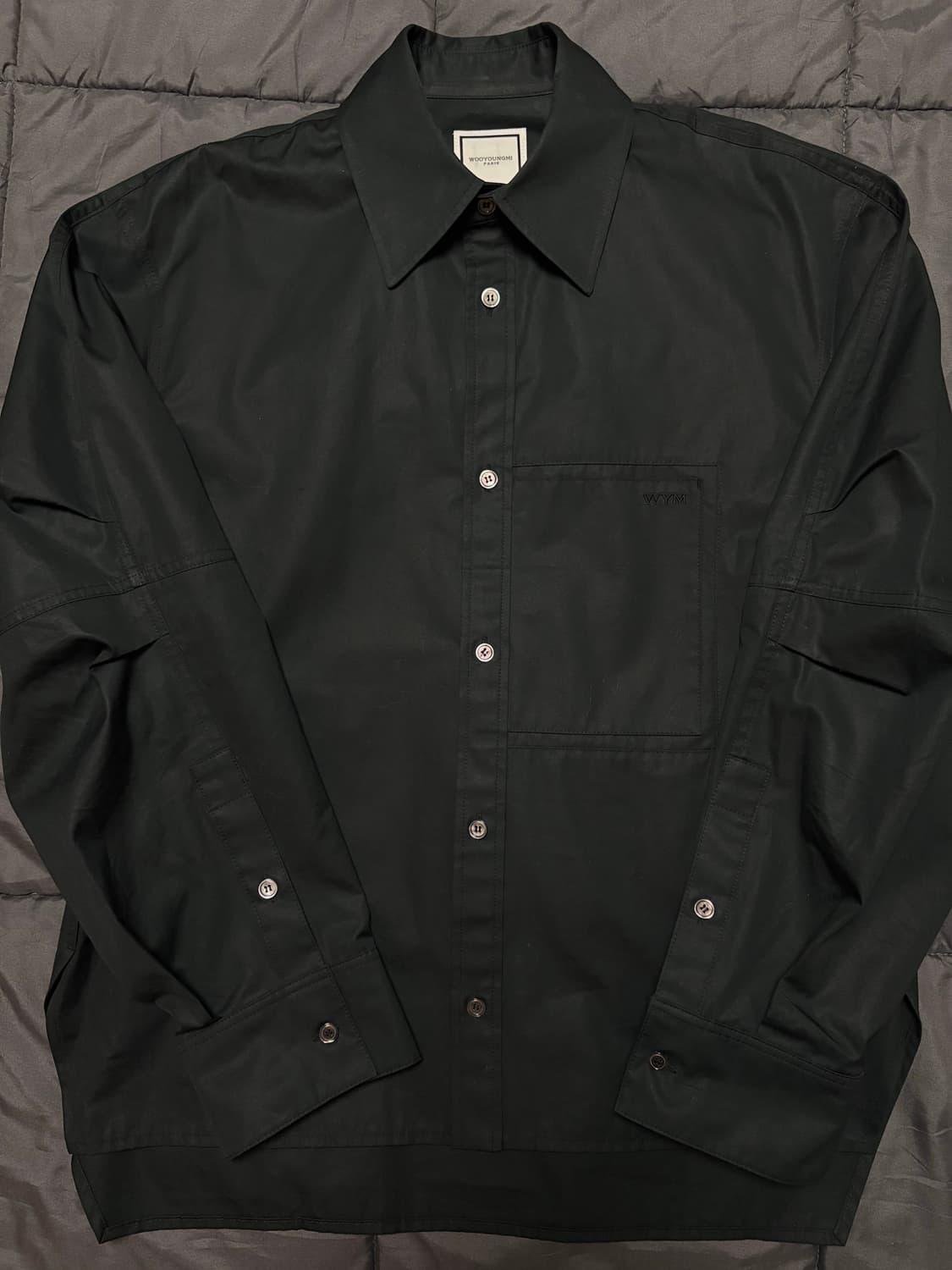 우영미 블랙 코튼 셔츠[50] 상품이미지2